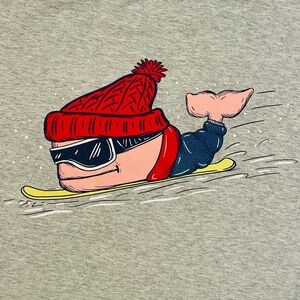 Vineyard Vines Long Sleeve Tee Mens Medium Snowboarding Whale Pocket T-Shirt